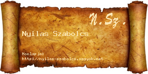 Nyilas Szabolcs névjegykártya