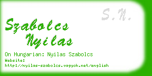 szabolcs nyilas business card